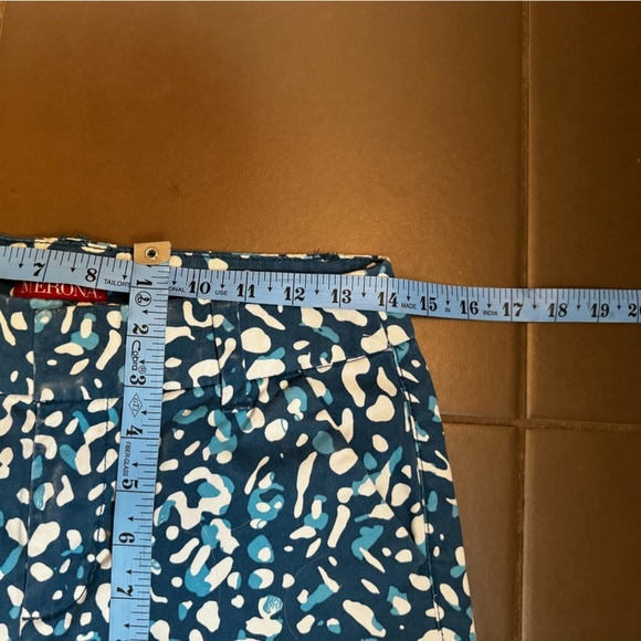 ♥️TARGET MERONA women’s flat front shorts with pockets size 2 blue white pattern - Picture 9 of 10
